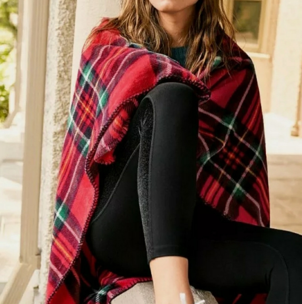 VICTORIA'S SECRET PINK Plaid Blanket Throw New